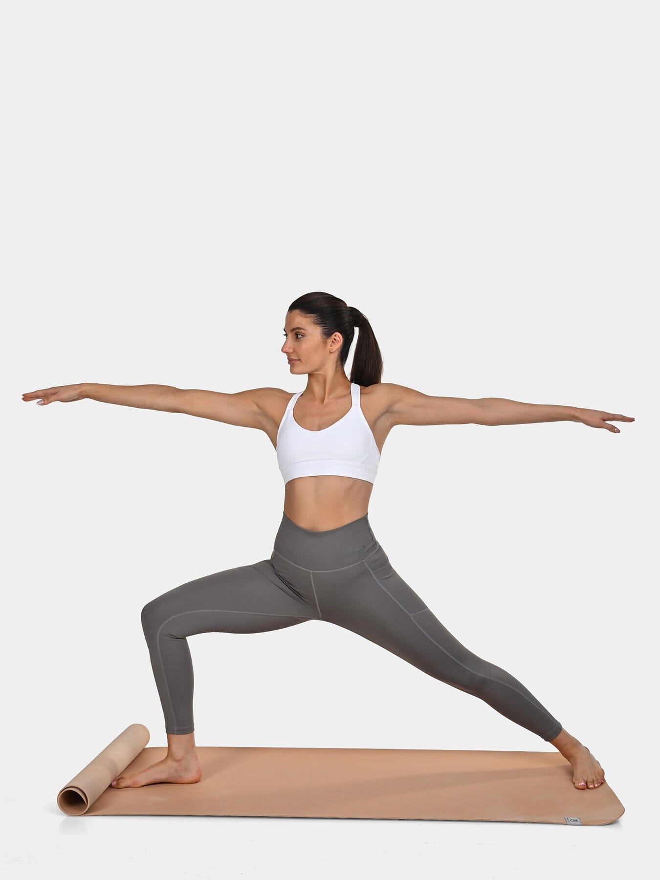 TCA Women's High Waisted 7/8 Leggings – Tummy Control Buttery Soft Leggings with 2 Open Side Pockets for Running, Gym, and Workout