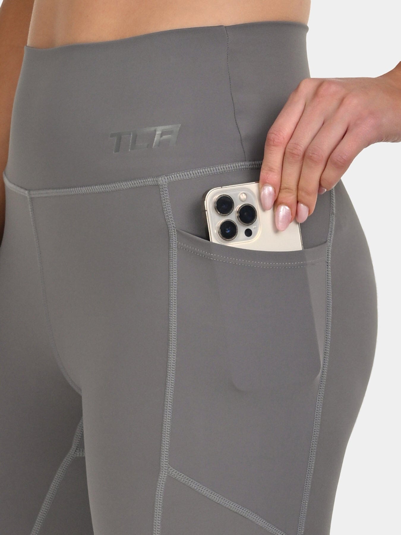 TCA Women's High Waisted 7/8 Leggings – Tummy Control Buttery Soft Leggings with 2 Open Side Pockets for Running, Gym, and Workout