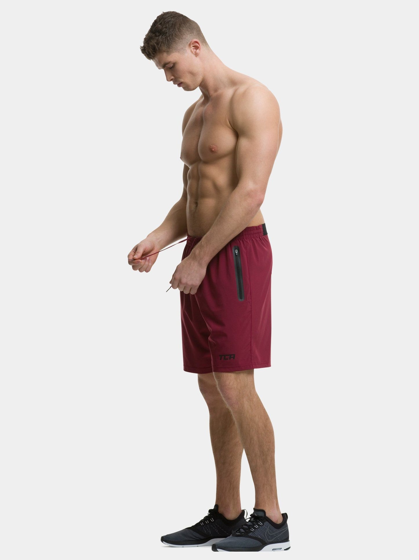 Carmine Red Elite Tech Short - Side