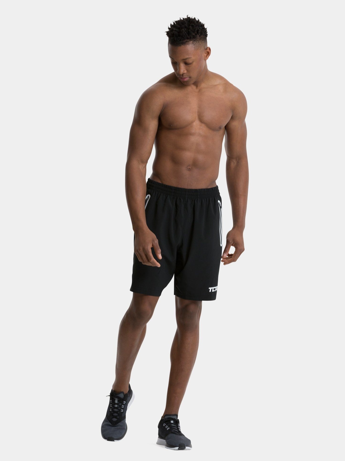 Black / White Elite Tech Short - Action