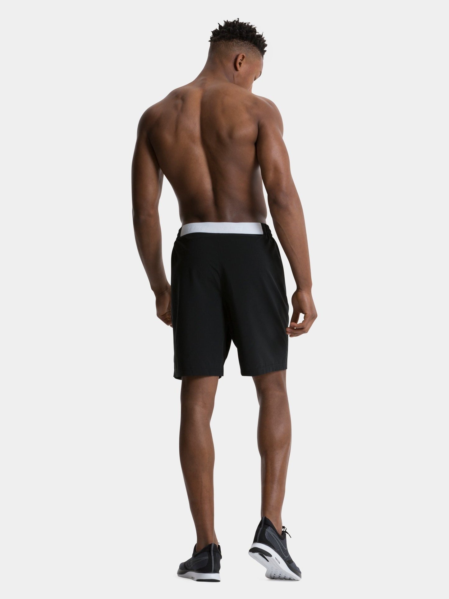 Black / White Elite Tech Short - Back