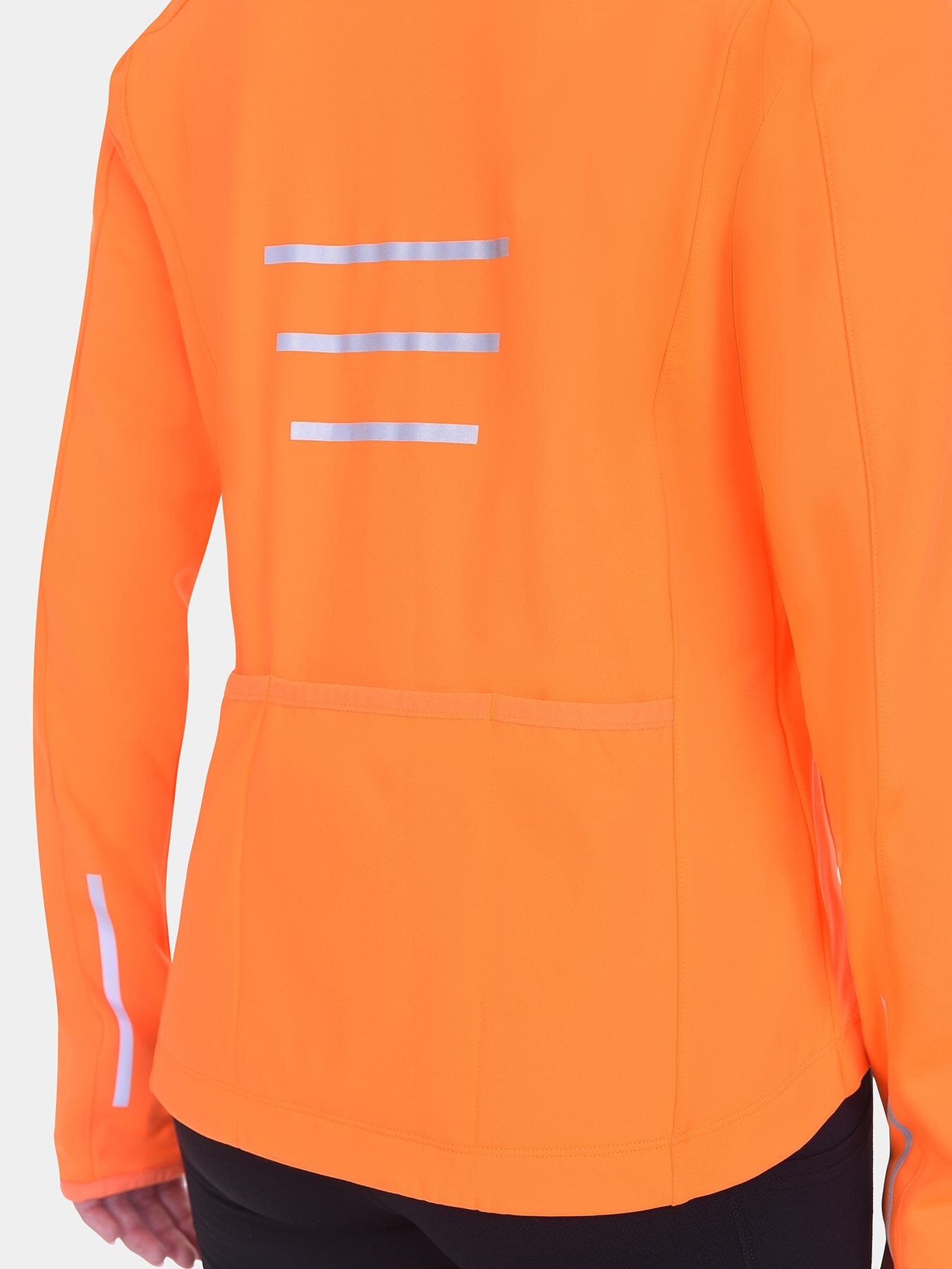 Thermal Cycling Jacket For Women With Thumbholes, Reflective Strips, Brushed Inner Fabric, Side & Internal Zip Pockets