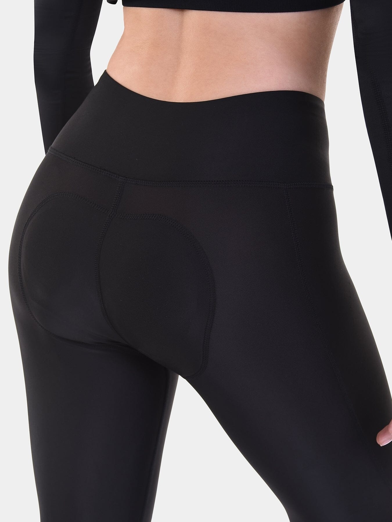 Padded Capri Cycling Leggings For Women With Reflective Strips & Side Pocket