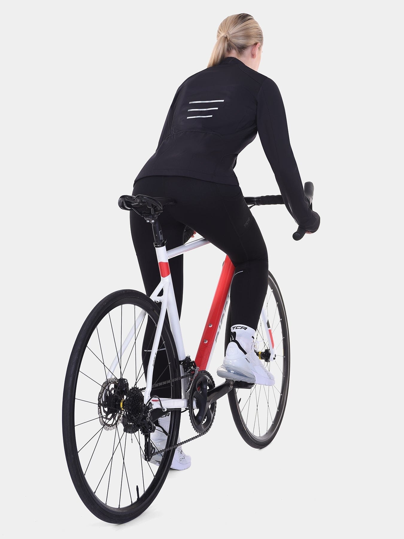 Padded Capri Cycling Leggings For Women With Reflective Strips & Side Pocket