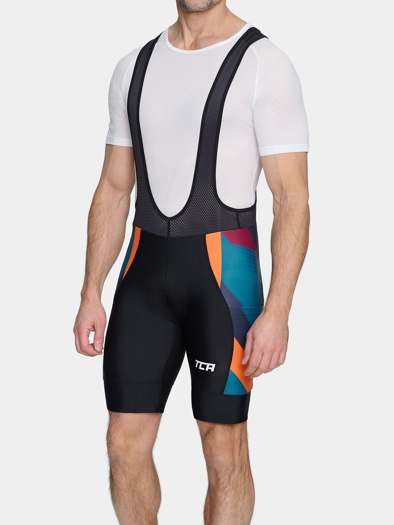Padded Cycling Bib Shorts For Men With Side Pockets, Bib Straps and Anti-slip Leg Grippers