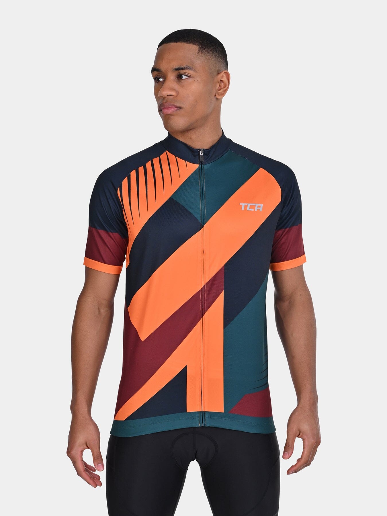 TCA Men's All-Day Cycling Jersey – Lightweight Short Sleeve Bike Shirt - Athletic Fit Bicycle Shirt with 3 Cycling Back Pockets