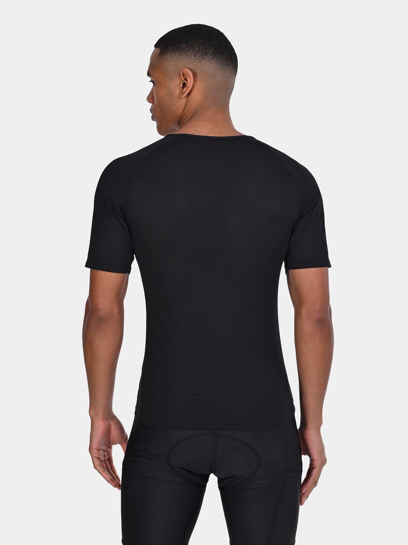 TCA Men's Short Sleeve Cycling Base Layer Shirt - Men’s Summer Cycling Mesh Top - Lightweight Breathable Base Layer Biking Shirt for Jersey Jacket - Windproof Quickdry Athletic Fit