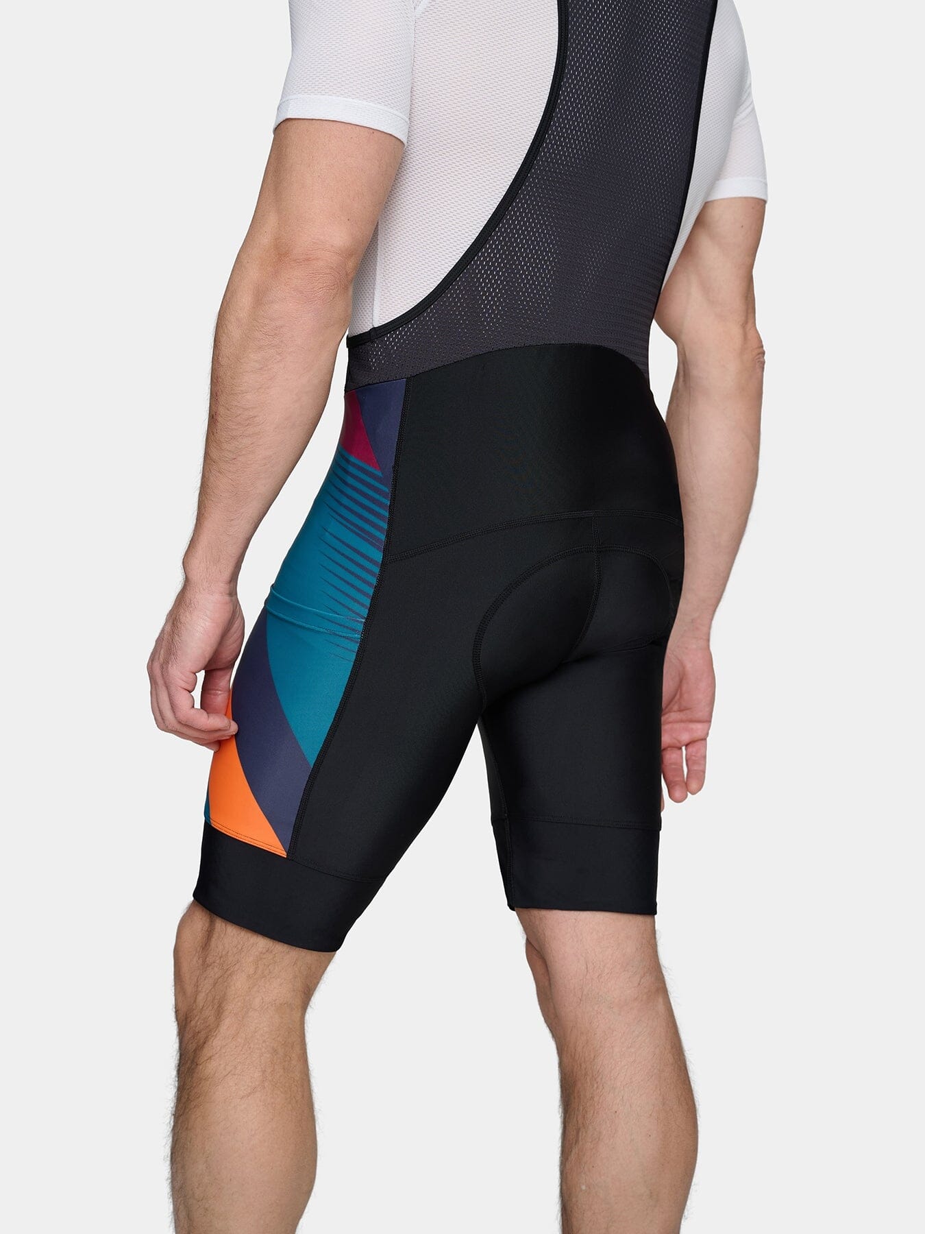 Padded Cycling Bib Shorts For Men With Side Pockets, Bib Straps and Anti-slip Leg Grippers