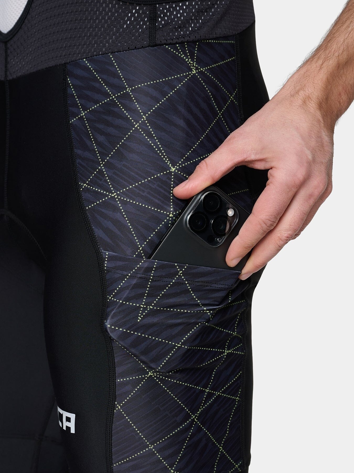 Padded Cycling Bib Shorts For Men With Side Pockets, Bib Straps and Anti-slip Leg Grippers