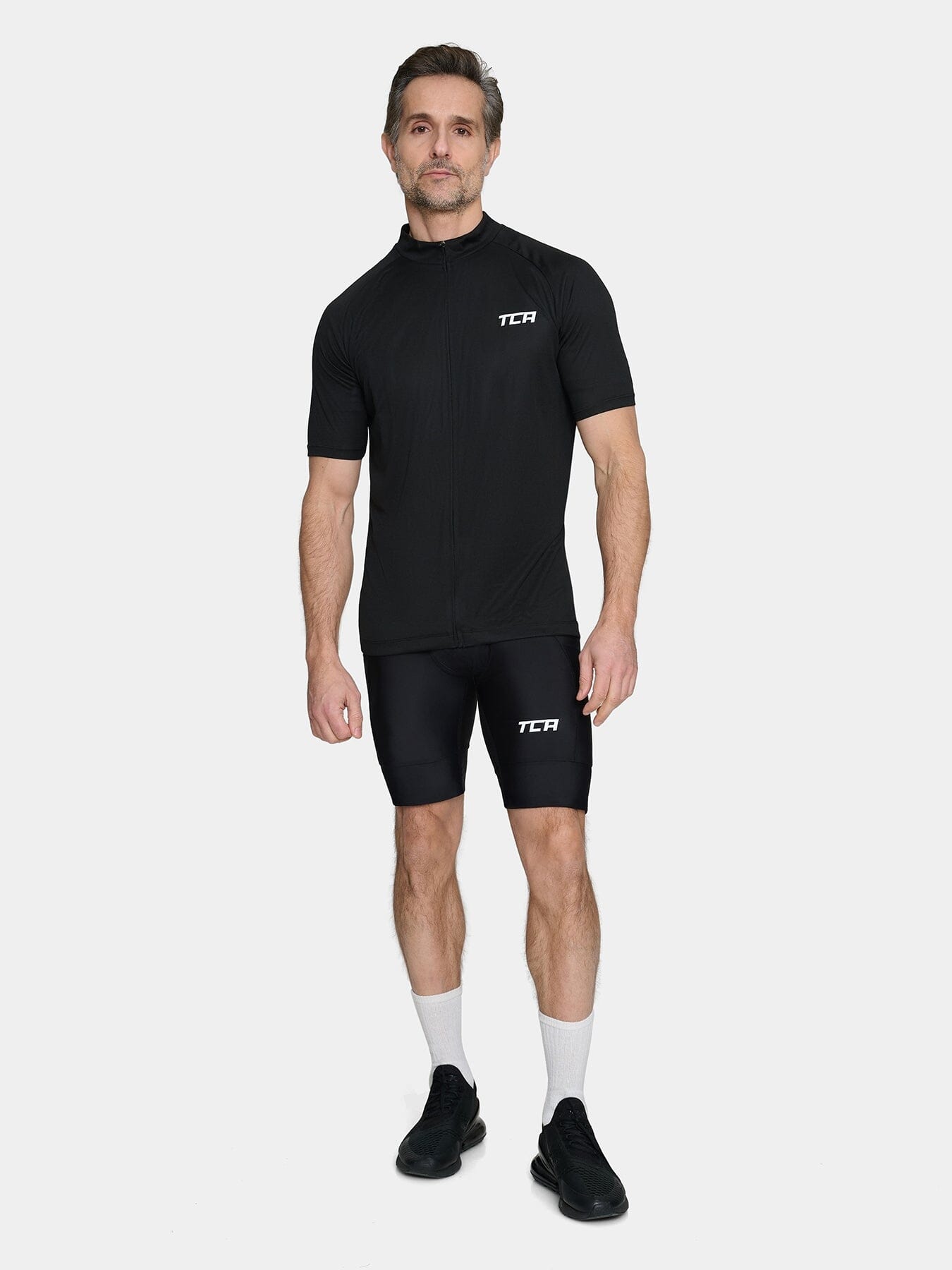Padded Cycling Bib Shorts For Men With Side Pockets, Bib Straps and Anti-slip Leg Grippers