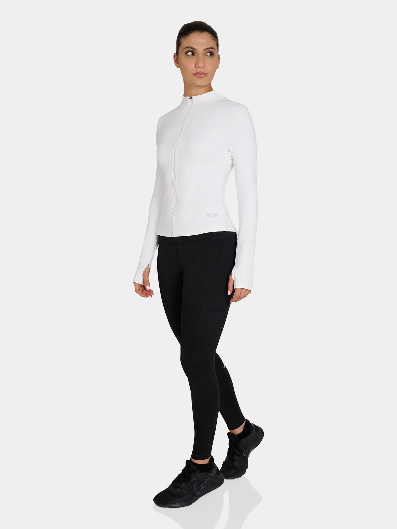 Lightweight Running Sports Long Sleeve Jacket for Women with Full Zip