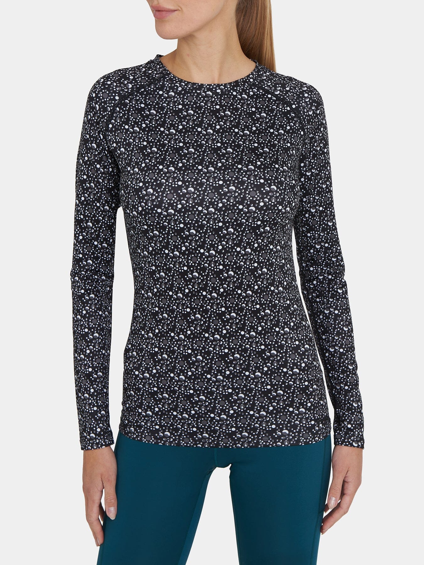 SuperThermal Long Sleeve Compression Base Layer Crew Neck Top for Women With Brushed Inner Fabric