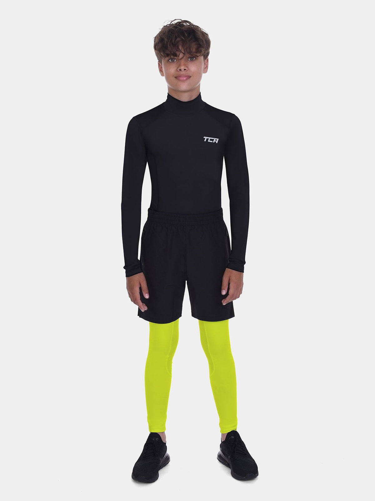 SuperThermal Compression Base Layer Tights For Boys With Brushed Inner Fabric & Side Pocket