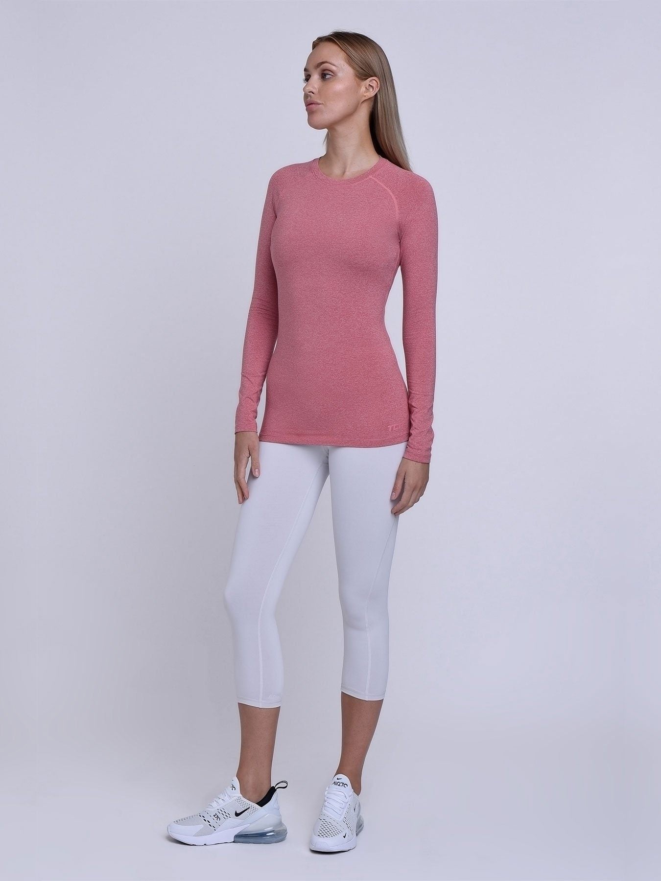 SuperThermal Long Sleeve Compression Base Layer Crew Neck Top for Women With Brushed Inner Fabric