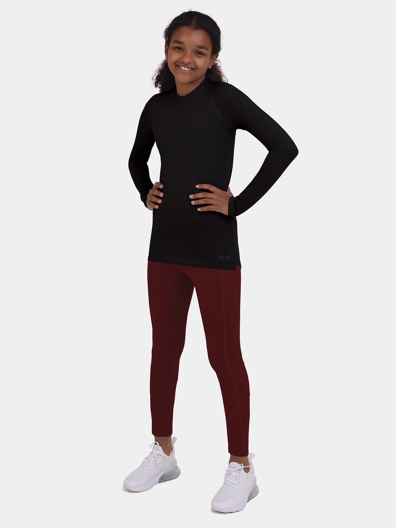 SuperThermal Compression Base Layer Top & Tights for Girls With Brushed Inner Fabric