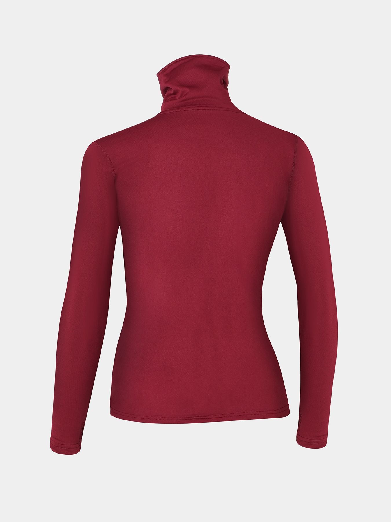 Warm-Up Thermal Long Sleeve Funnel Neck Top For Girls With Brushed Inner Fabric, Thumbholes & Reflective Strips