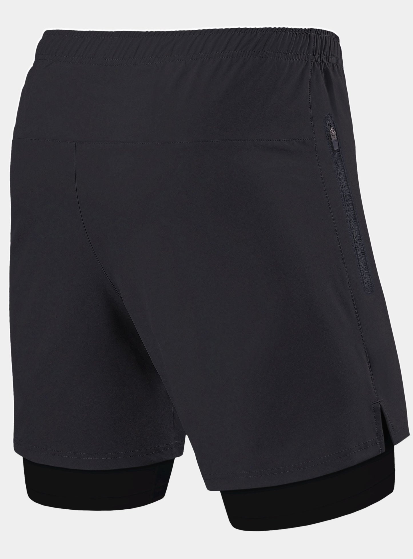 Ultra 2-in-1 Running Short For Men With Side Zip Pockets & Internal Compression Lining