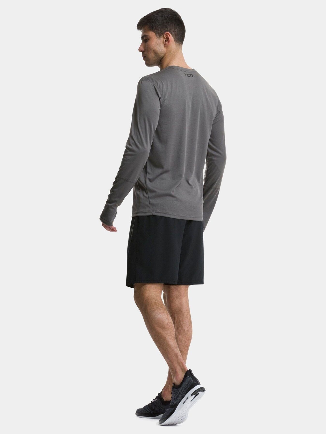 Stamina Long Sleeve Crew Neck Running Top For Men With Thumbholes