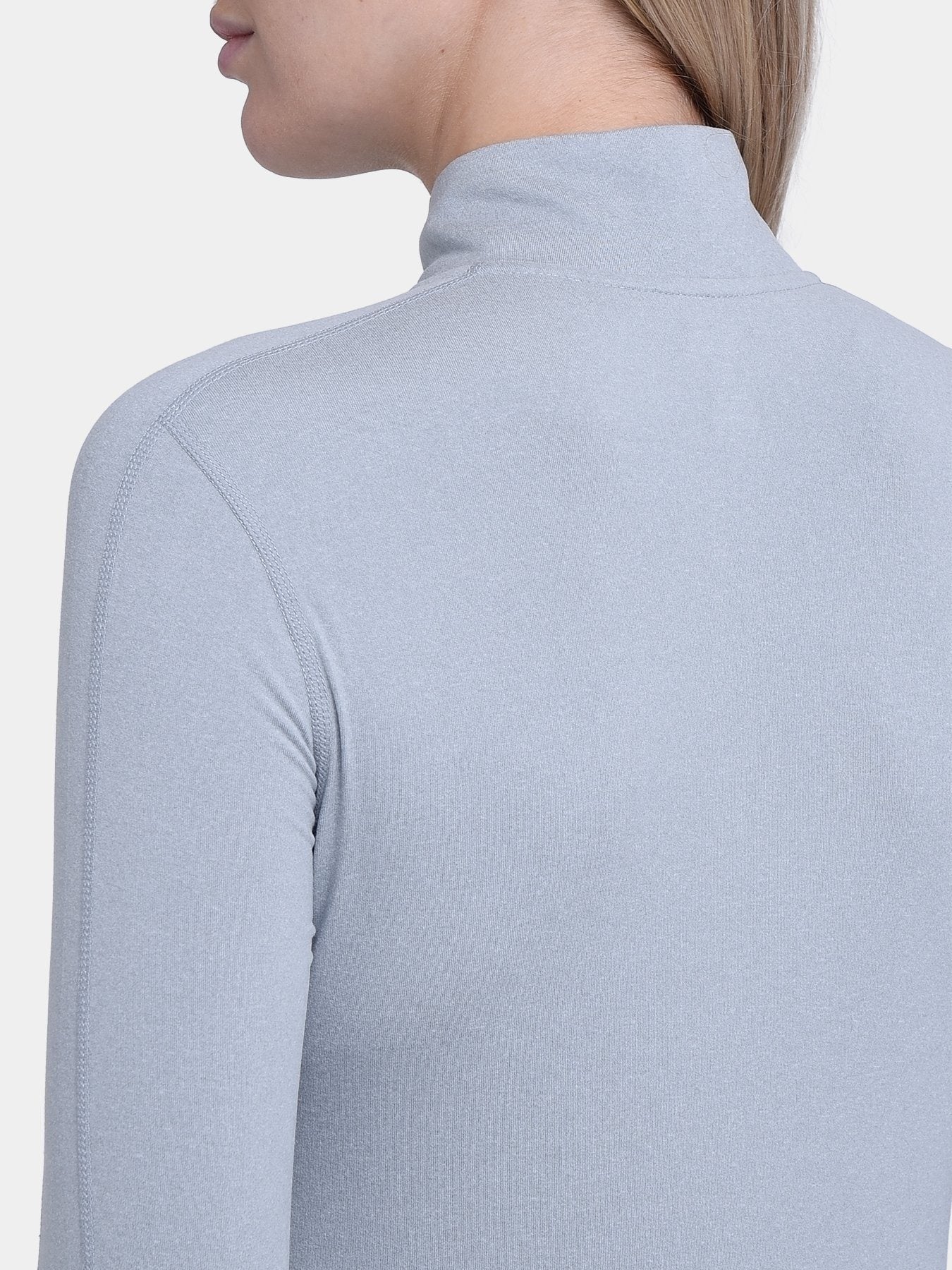 Fusion Half Zip Running Top For Women With Thumbholes & Back Zip Pocket