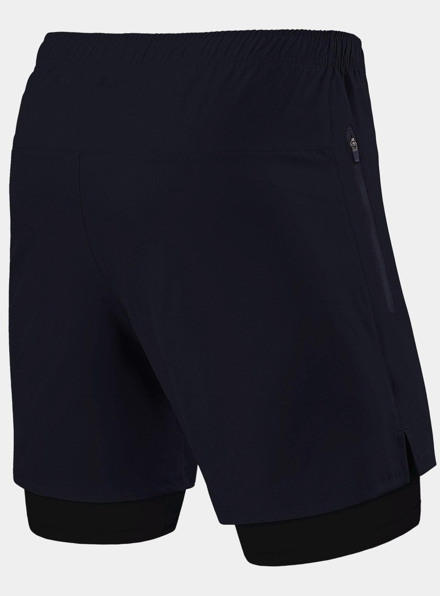 Ultra 2-in-1 Running Short For Men With Side Zip Pockets & Internal Compression Lining